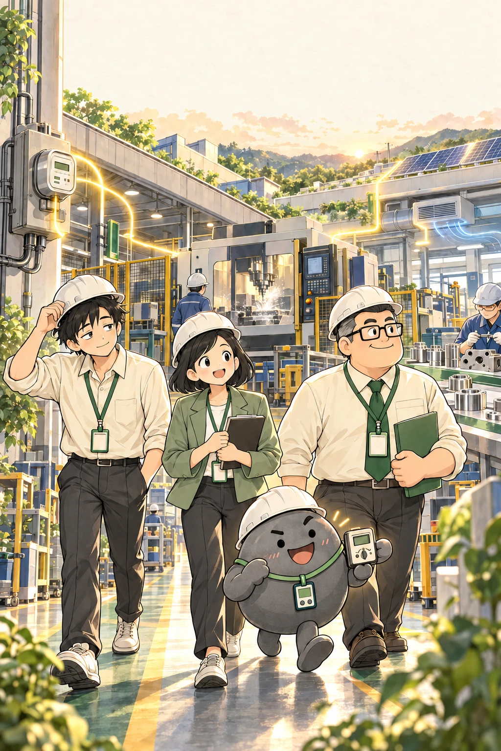 阿勤、小步、方主管和碳仔一起走進工廠,追尋每一度電的旅程